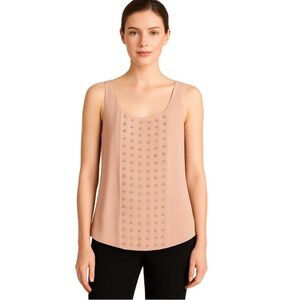 J. CREW Collection Silk Sleeveless Embellished Tank